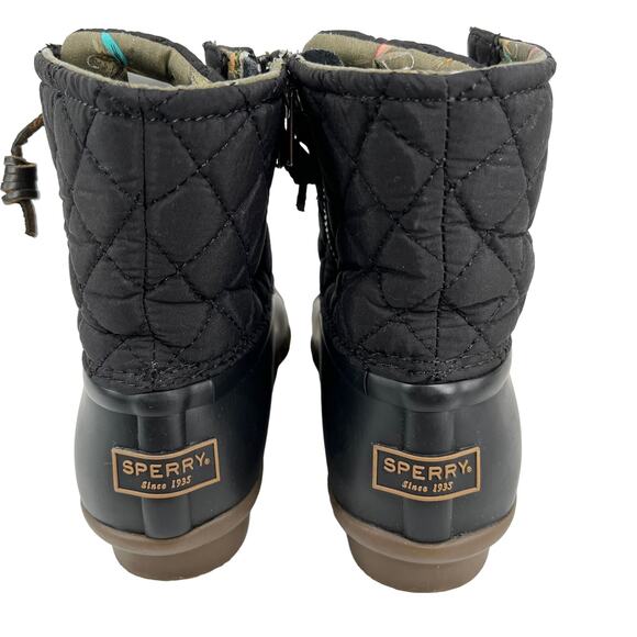 Sperry Women's Saltwater Quilted Duck Boot 6M Black - Picture 4 of 12